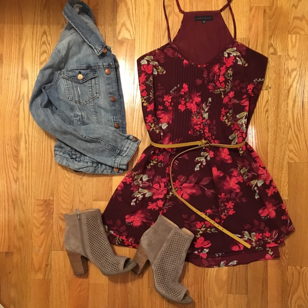 Floral Silk Skater Dress